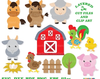 INSTANT Download. Farm animals svg cut file. Clip art. Cf_6. Personal and commercial use.