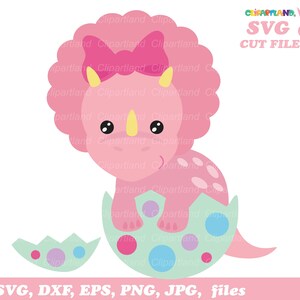 SOFORT DOWNLOAD. Dino Baby Mädchen SVG Schnittdatei und Clip Art. D_36. Persönliche und kommerzielle Nutzung.