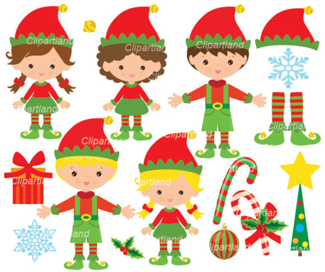INSTANT Download. Christmas Elves Clip Art. Cch_21. Personal - Etsy