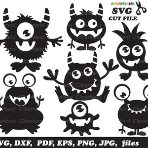SOFORT DOWNLOAD. Monster Silhouette svg geschnittene Dateien. Cm_15. Persönliche und kommerzielle Nutzung.