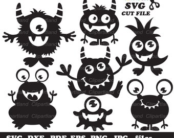 INSTANT Download. Monster silhouette svg cut files. Cm_15. Personal and commercial use.