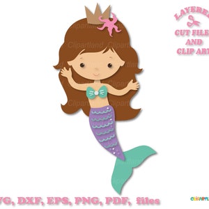 INSTANT Download. Mermaid svg cut file. Personal and commercial use. M_6.