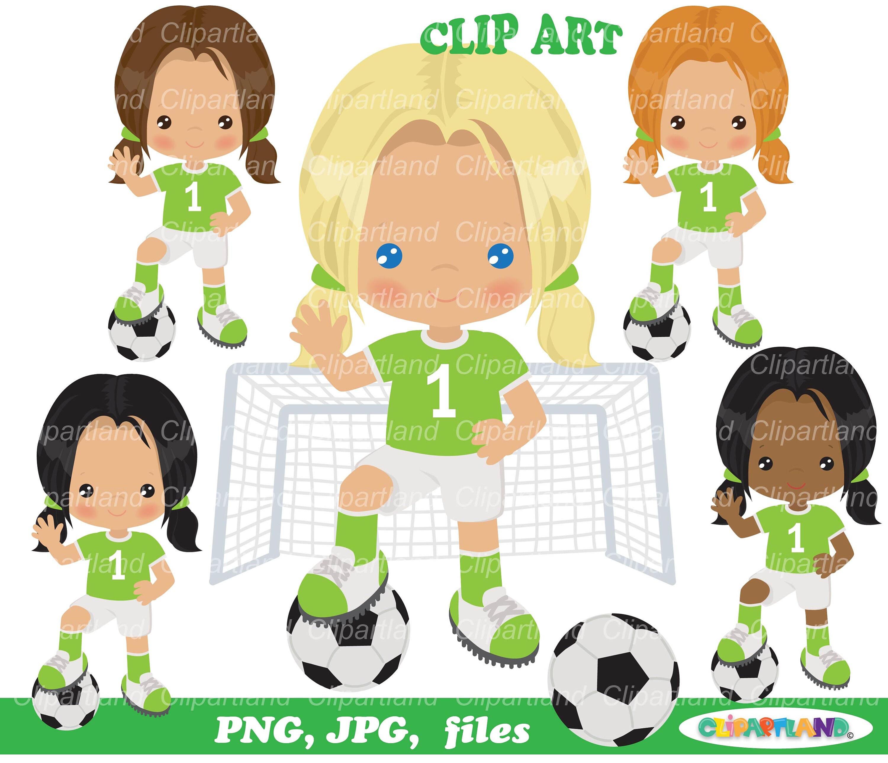 Female Soccer Player Clipart