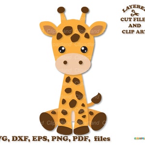 INSTANT Download. Cute sitting giraffe  cut files and clip art. Commercial license is included! G_19.