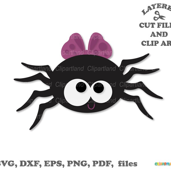INSTANT Download. Cute girly Halloween sider svg cut file and clip art. Commercial license is included! S_13.