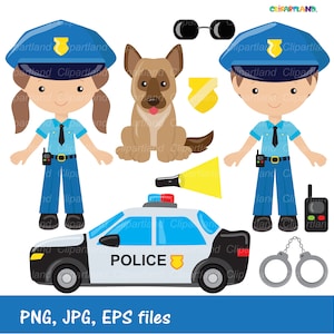 INSTANT Download. Police clip art. Cp_4. Personal and commercial use.