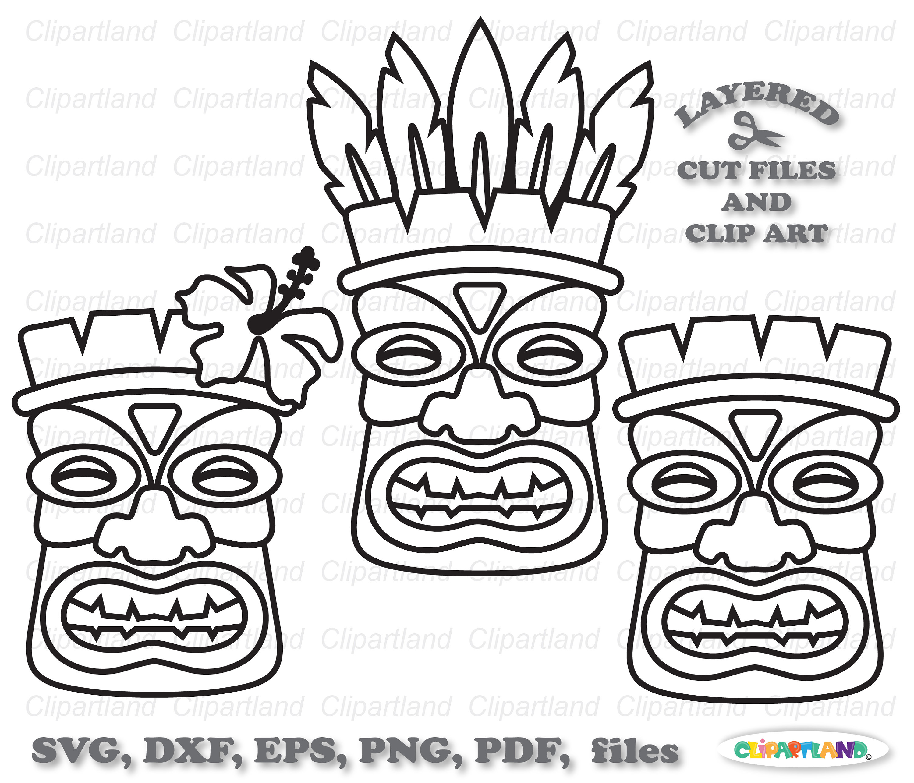 Tiki Mask Clip Art Tiki Mask Clip Art