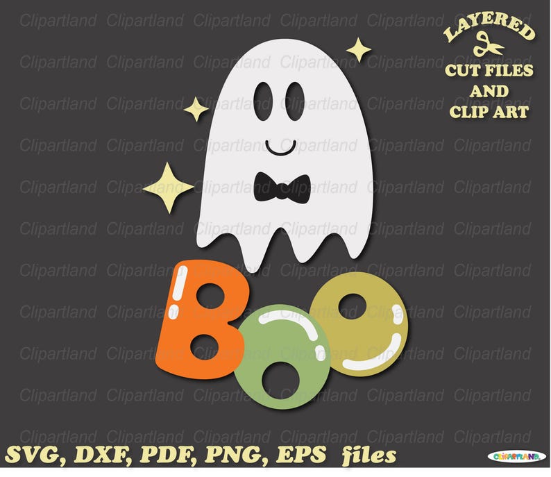 INSTANT Download. Cute Spooky Halloween Girly Boo Ghost Cut Files and