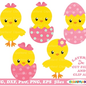 SOFORTIGER Download. Niedliche Oster Huhn Mädchen svg Schnittdatei und Clip Art. EKG_2. Persönliche und kommerzielle Nutzung.