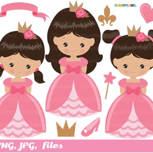 Download istantaneo. ClipArt carina principessa. Cp_39. Uso personale e commerciale.