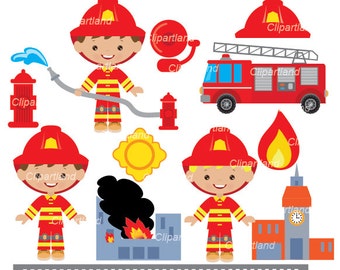 INSTANT Download. Firefighter clip art. Cfir_5. Personal and commercial use.