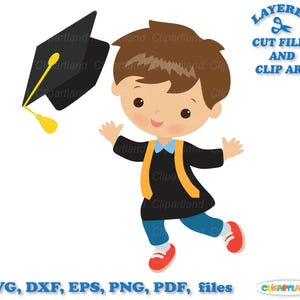 SOFORTIGER Download. Süßer Kindergarten Abschluss Junge als Schnittdatei und ClipArt. Persönliche und kommerzielle Nutzung. G_10.