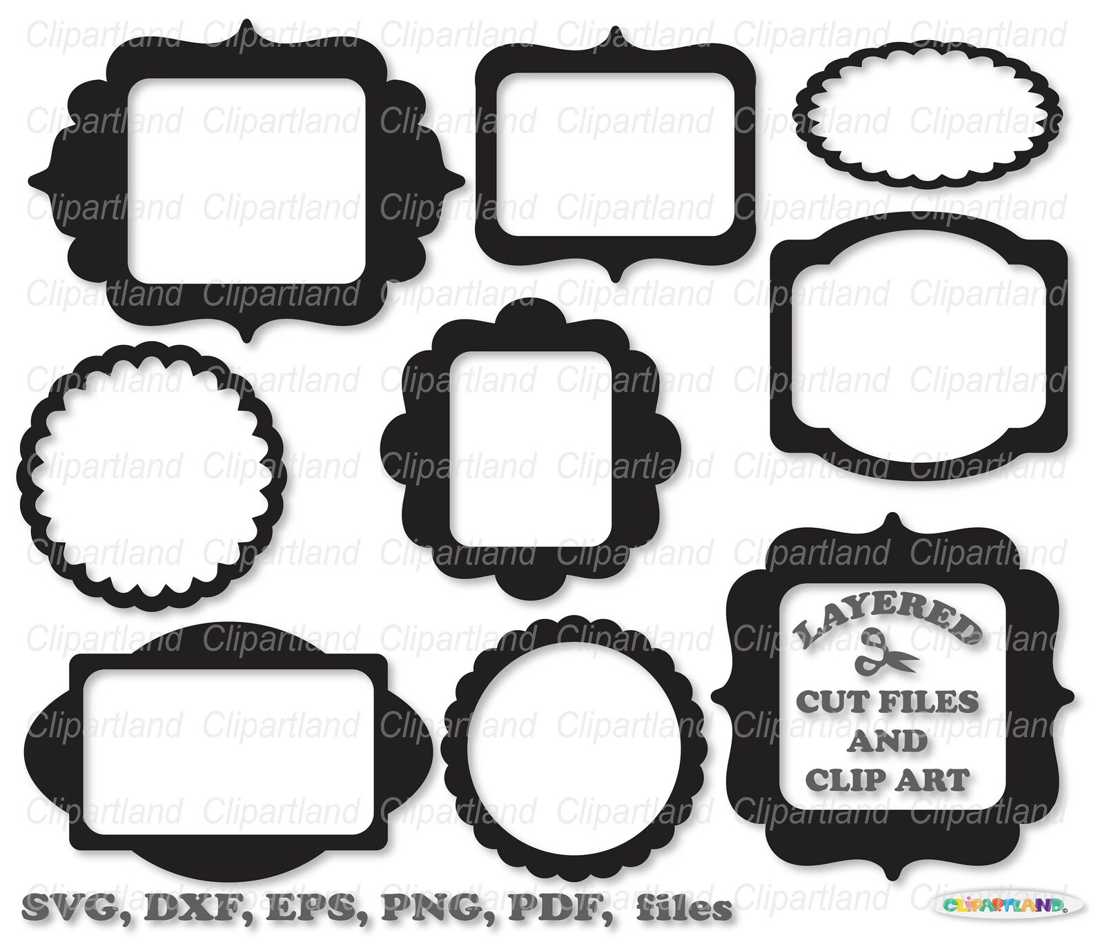 INSTANT Download. Frame Bundle Svg Cut Files. Personal and Commercial ...