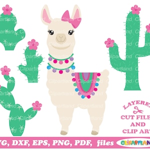 Descarga instantánea. ¡La licencia comercial está incluida! Lindo archivo de corte de llama y clip art. L_18.
