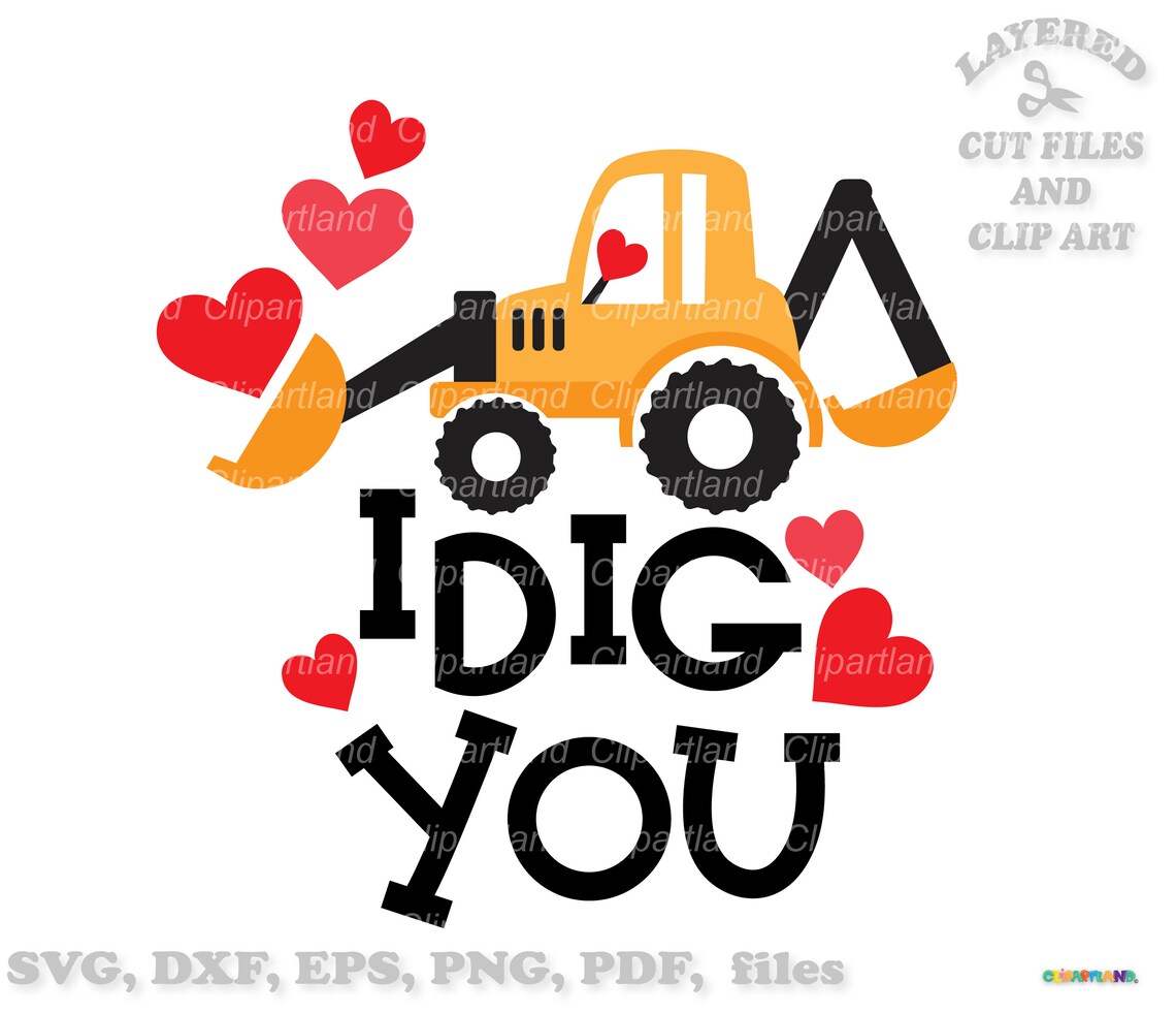 Dig In Lettering INSTANT Download. Valentine Day Lettering. I Dig You Svg Cut File and ...