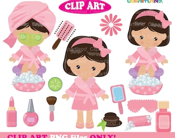 INSTANT Download. Spa girl party clip art. Cspa_65_Spa. Personal and commercial use.