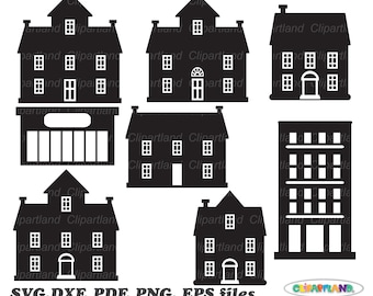 INSTANT Download. House silhouette svg cut file and clip art. Commercial license is included up to 500 uses! H_3.