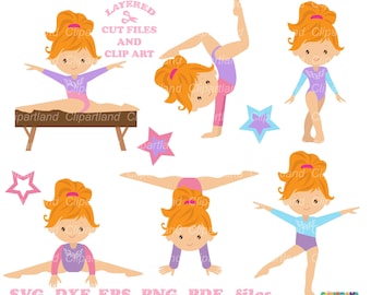 Gymnastics Clipart & Cut Files for Crafts (Digital Download)
