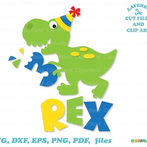 Download instantâneo. Arquivo de corte svg em camadas com silhueta de três dinossauros rex e clipart. Uso pessoal e comercial. T_3.