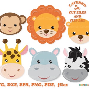 INSTANT Download. Jungle animal face cut files. Svg cut files. Animal_face_1. Personal and commercial use.