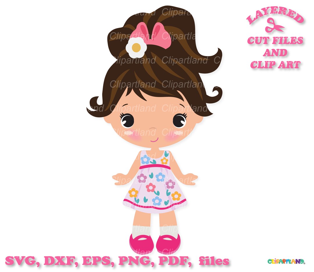 INSTANT Download. Cute Little Girl Svg Cut Files and Clip Art. Personal ...