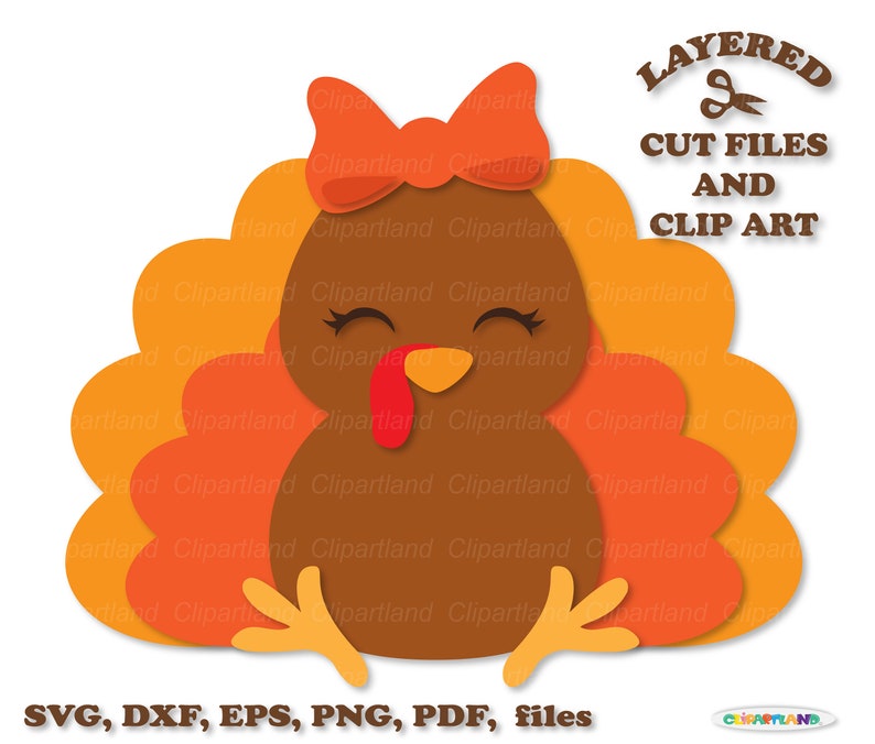 Funny Thanksgiving Turkey SVG, Clipart Cut Files (Digital Download) image 1