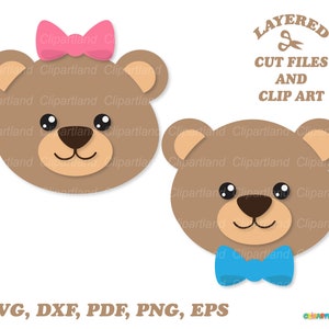 Download instantâneo. Arquivo de corte e clipart de rosto de ursinho fofo svg. B_8. Uso pessoal e comercial.