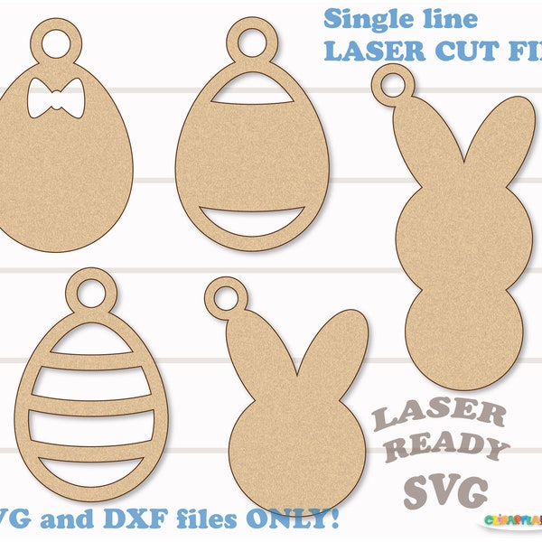 INSTANT Download. SVG Easter girly tags kit. Easter DIY set. Single line svg cut file for laser. T_3.