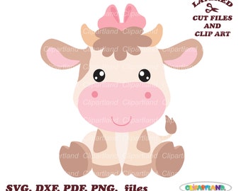 Imágenes prediseñadas de vaca adorables en formato SVG, para uso comercial (descarga digital).