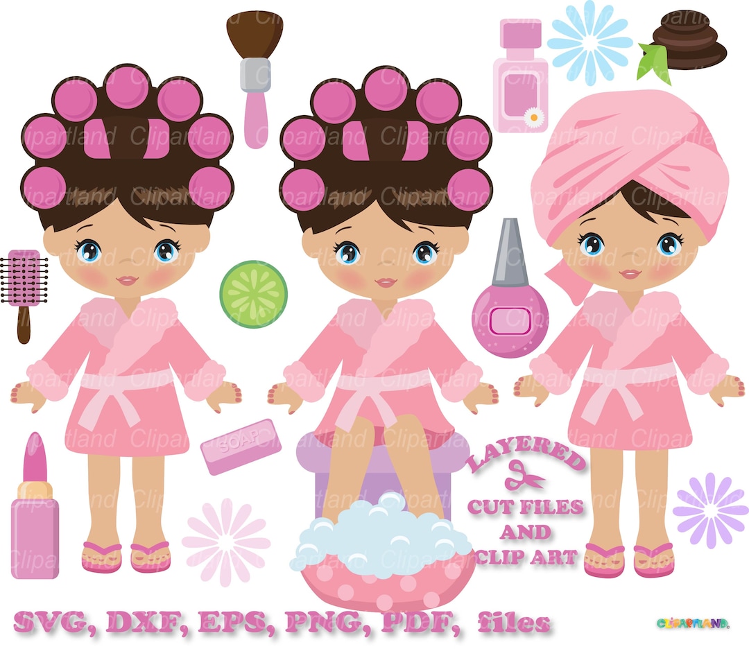 INSTANT Download. Cute Spa Girl Svg Cut Files. Personal and Commercial ...