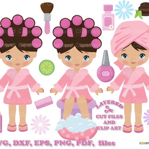 INSTANT Download. Cute spa girl svg cut files. Personal and commercial use. Spa_10.