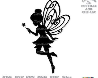 Garden Fairy Silhouette Cut Files & Clipart (Commercial License)