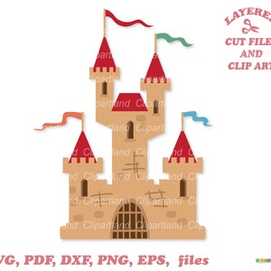 INSTANT Download. Personal and commercial use is included! Medieval castle svg, dxf cut files and clip art. C_7.