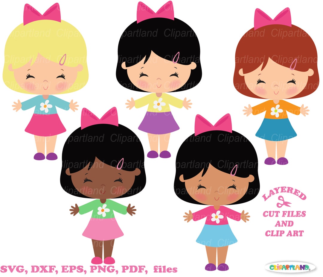 INSTANT Download. Cute Girl Svg Cut Files and Clip Art. Personal and ...