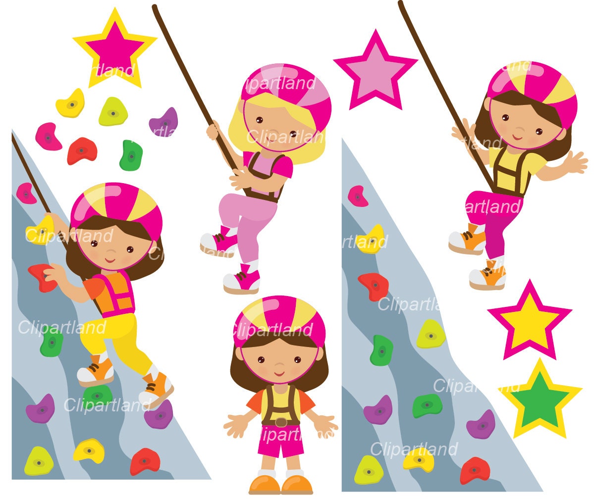 rock wall climbing clip art