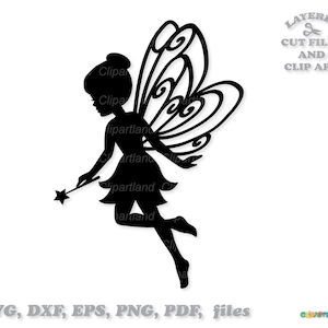 Téléchargement instantané. Joli jardin fée silhouette svg coupe fichier et clip art. Utilisation personnelle et commerciale. F_8.