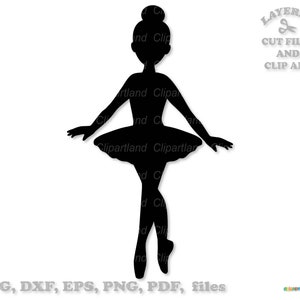 Download instantâneo. Arquivo de corte e clipart svg de silhueta de bailarina bonita. Uso pessoal e comercial. B_11.