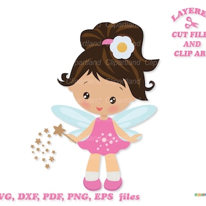 Download instantâneo. Arquivo de corte e clipart svg de menina fada do jardim. F_48.