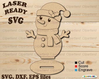 Snowman Shelf Sitter Laser Cut File (SVG, DXF, EPS)
