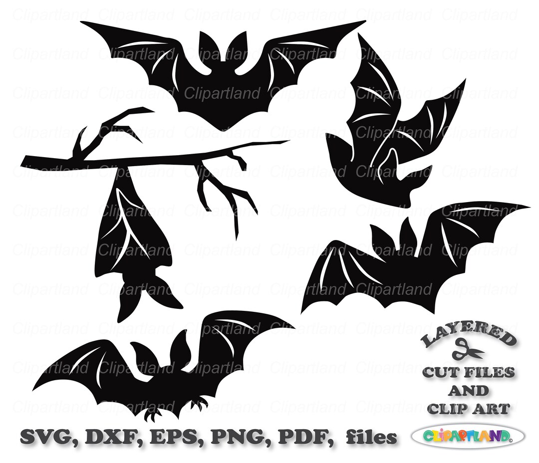 INSTANT Download. Cute Halloween Bat Silhouette Svg Cut File and Clip ...