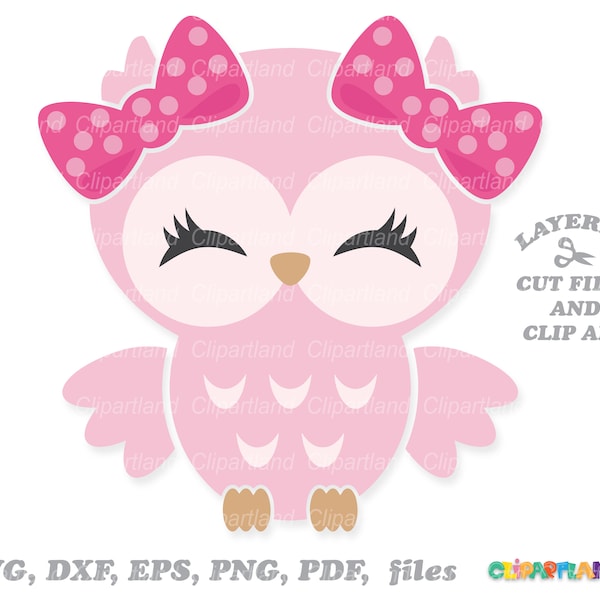 INSTANT Download. Personal and commercial use is included! Cute owl svg, dxf cut files and clip art. O_7.