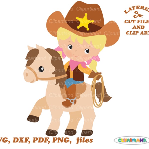 INSTANT Download. Cute blonde cowgirl with a lasso riding a horse svg cut file and clip art file. Commercial license is included! Cg_10.