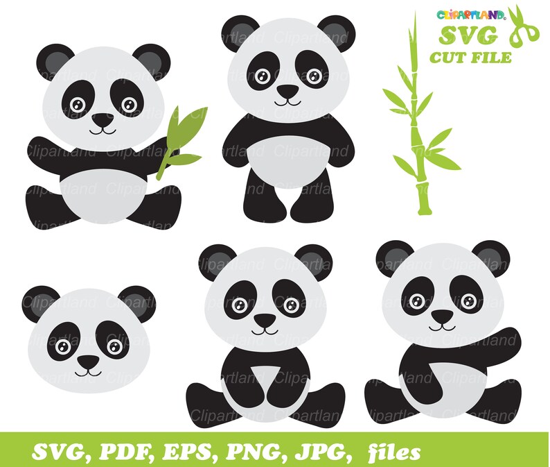 INSTANT Download. Panda Svg Cut File. Panda Clip Art. Cp_2. - Etsy