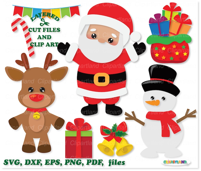 INSTANT Download. Cute Christmas Santa Claus Svg Cut Files and - Etsy