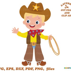 DIRECT downloaden. Kleine cowboy svg-bestand en illustraties knippen. Persoonlijk en commercieel gebruik. C_36.