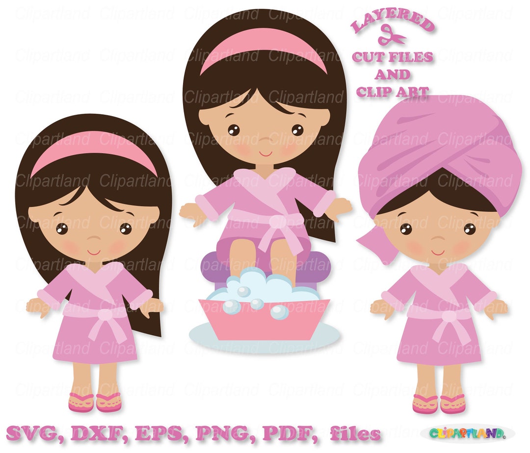 INSTANT Download. Cute Spa Girl Svg Cut Files. Personal and Commercial ...