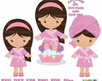 INSTANT Download. Cute spa girl svg cut files. Personal and commercial use. Spa_11.