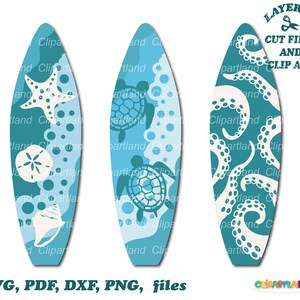 Descarga instantánea. Archivos de corte svg del paquete de tablas de surf. Uso personal y comercial. T_6.