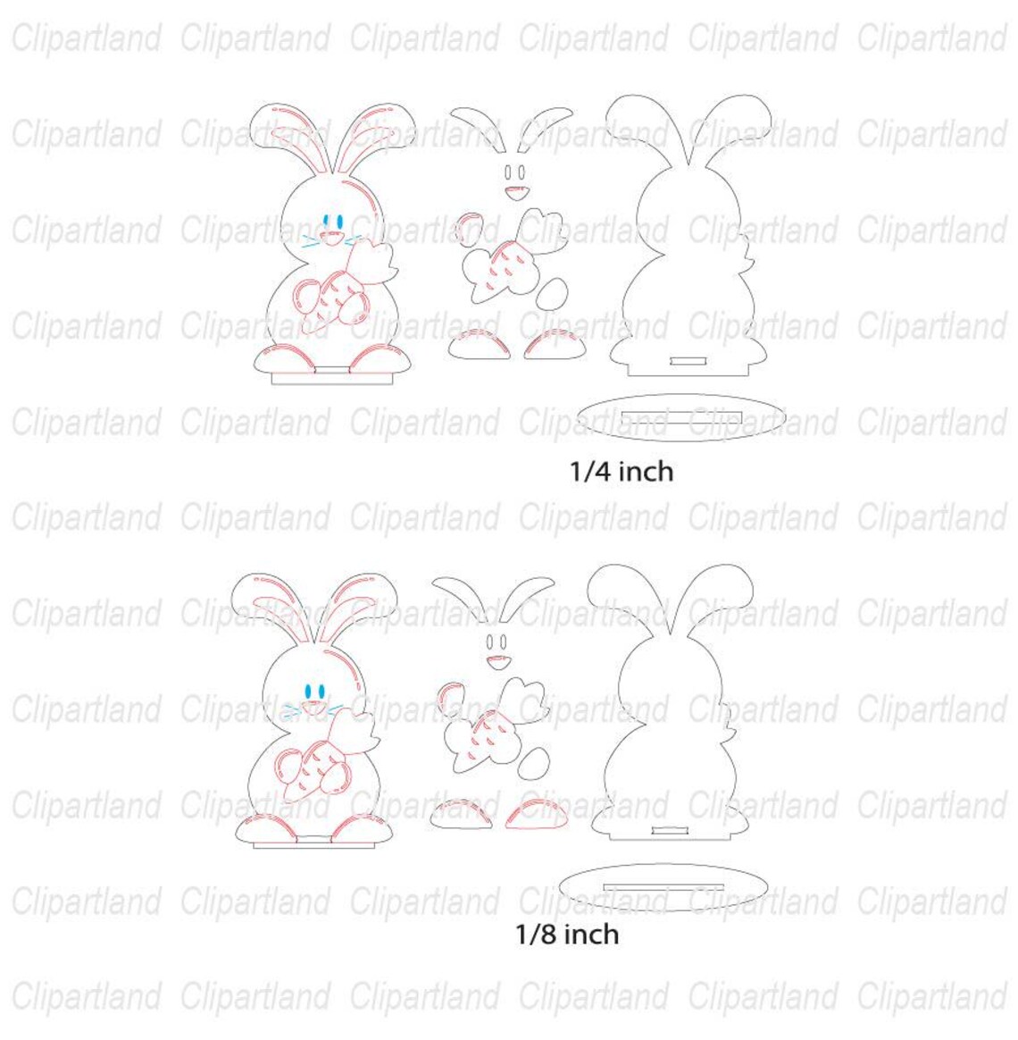 Easter Bunny Shelf Sitter SVG Laser Cut File (digital Download) - Etsy