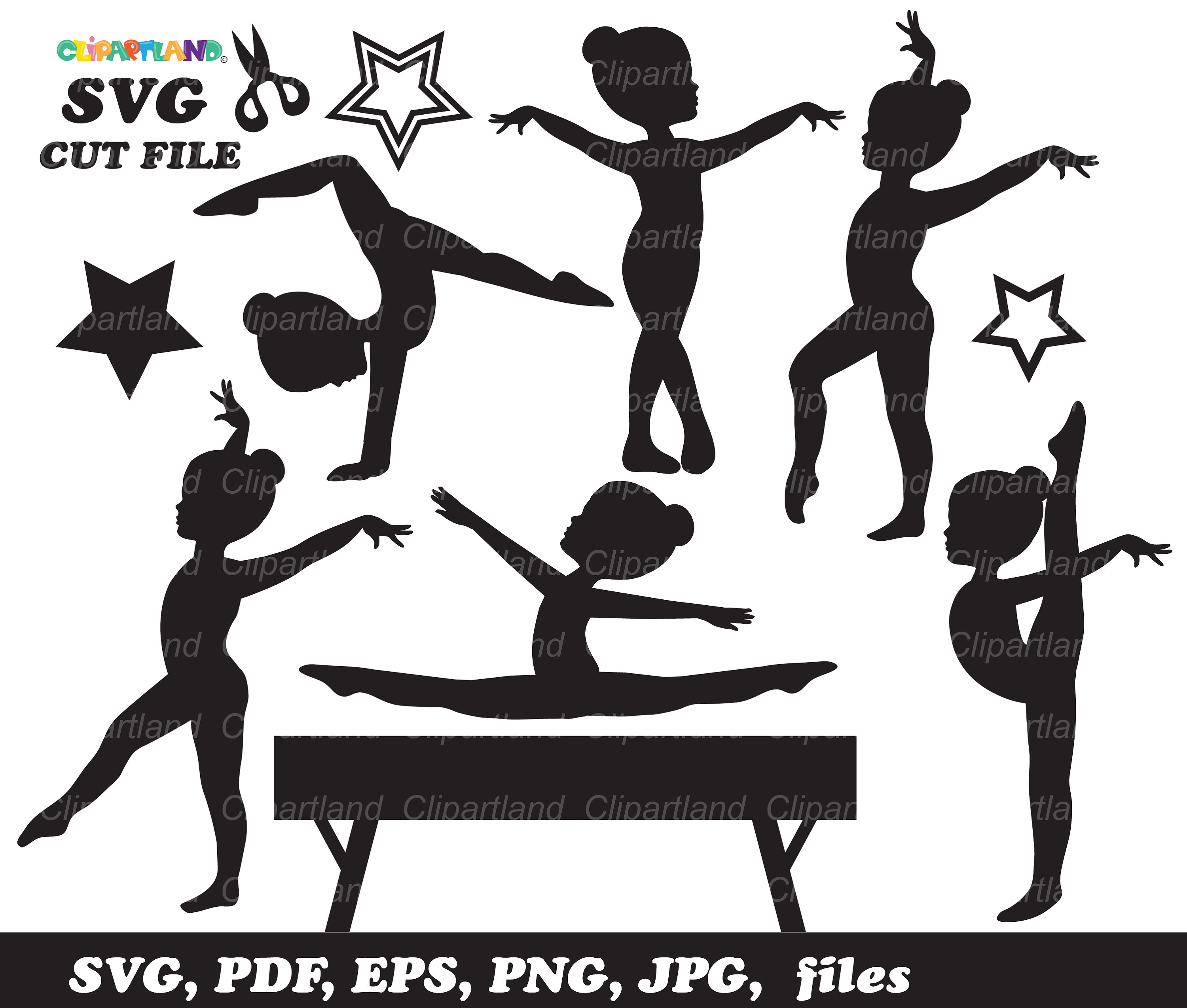 Art & Collectibles Gymnastic LIFE Female SVG Cutting Cut File for the